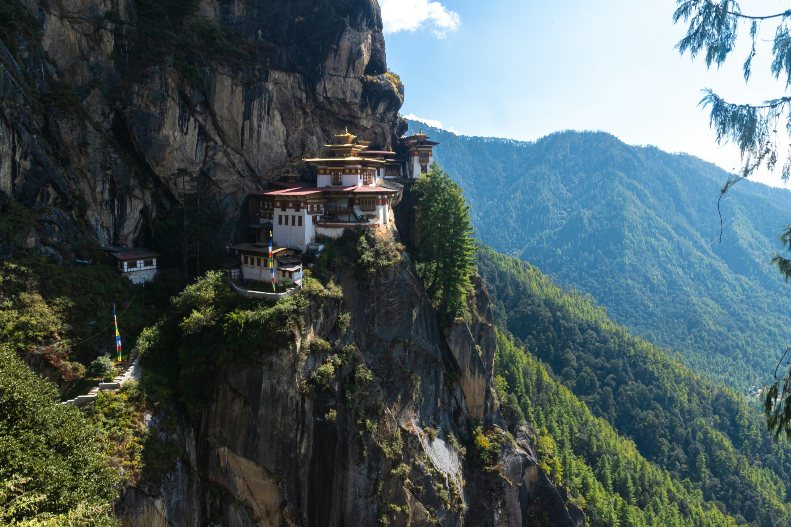 Mountain monastery landscape